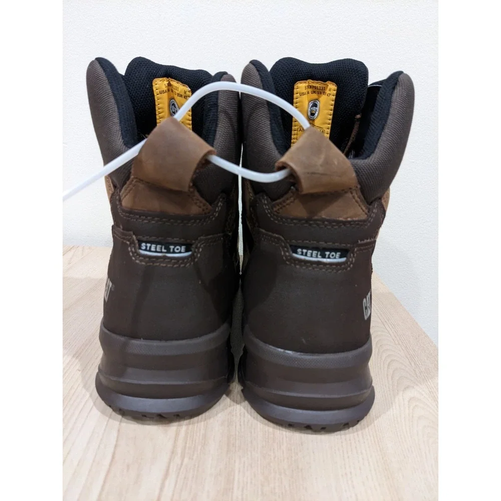 CAT Accomplice X Waterproof Steel Toe Work Boot Men's Size‎ 14 Brown Safety NEW